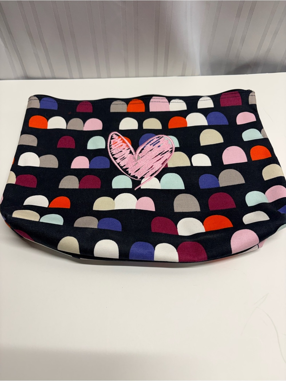 thirty-one Black Pouch/Bag with Multicolor Pastel Dots